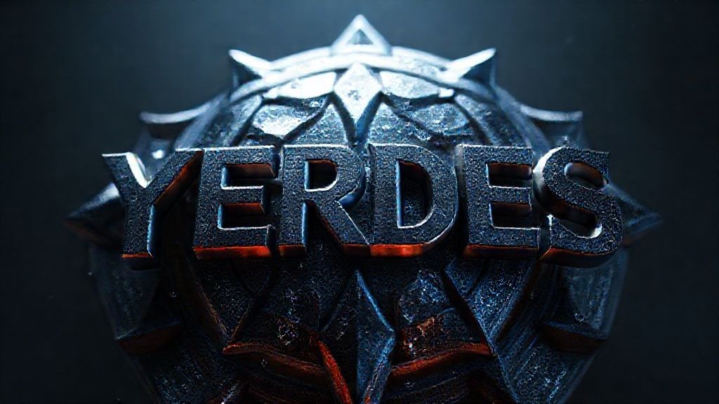 yerdes logo, 3d render, unreal engine 5, cinematic lighting, close up, highly detailed, 8k, sharp focus