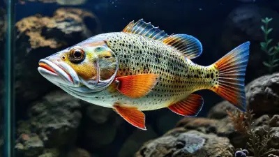 Big fish Lepistes aquarium ultra HD detailed fish.