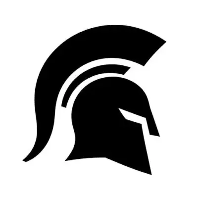 Angry Spartan Team logo created as a black and white vector