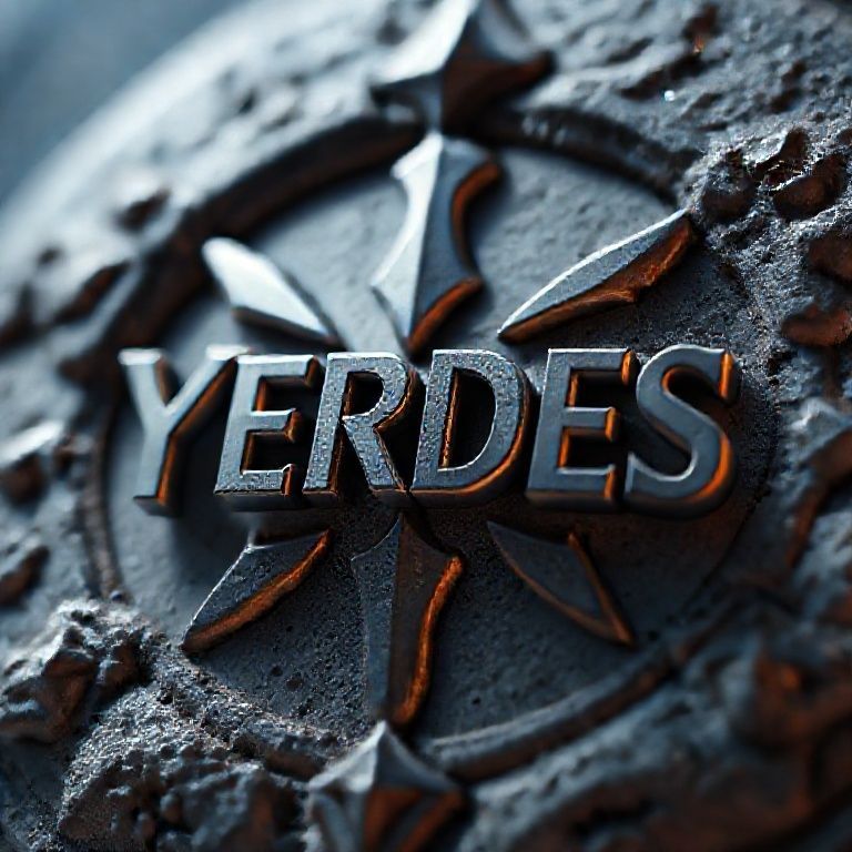 yerdes logo, 3d render, unreal engine 5, cinematic lighting, close up, highly detailed, 8k, sharp focus