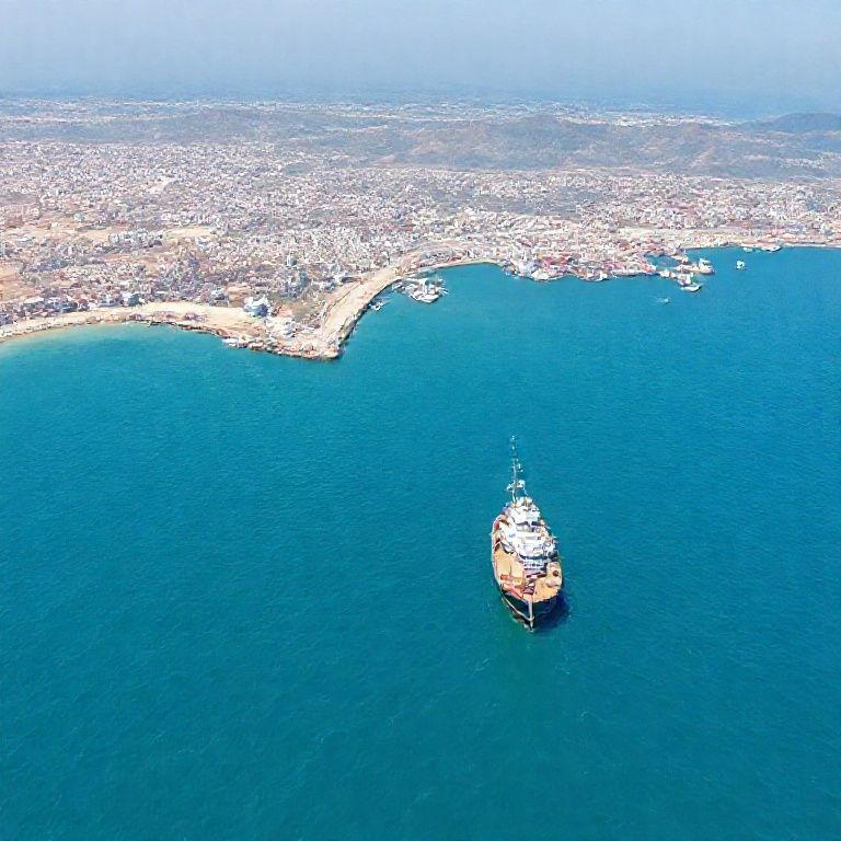 During the American Civil War in the 19th century, Mersin, then a small town, had become an important seaport for the export of cotton in eastern Mediterranean Sea because of the increased demand. In the later years, with a considerable hinterland in Anatolia, Mersin flourished as a major port. However, it lacked the harbor facilities and the Gulf of Mersin was found to be insufficient for secure anchorage. So, after the proclamation of the Turkish Republic in 1923, a harbor infrastructure for Mersin was suggested, and a company was established on 29 August 1929 both for the exploitation of the port and construction of the harbor infrastructure.[2] Nevertheless, at the eve of the World War II, the project was postponed and the company was acquired on 14 August 1942 by the government.[