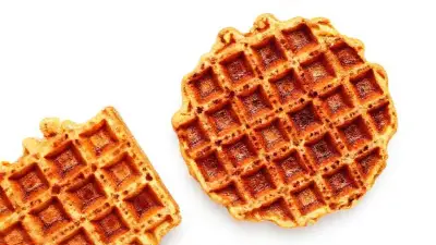 waffle, white background