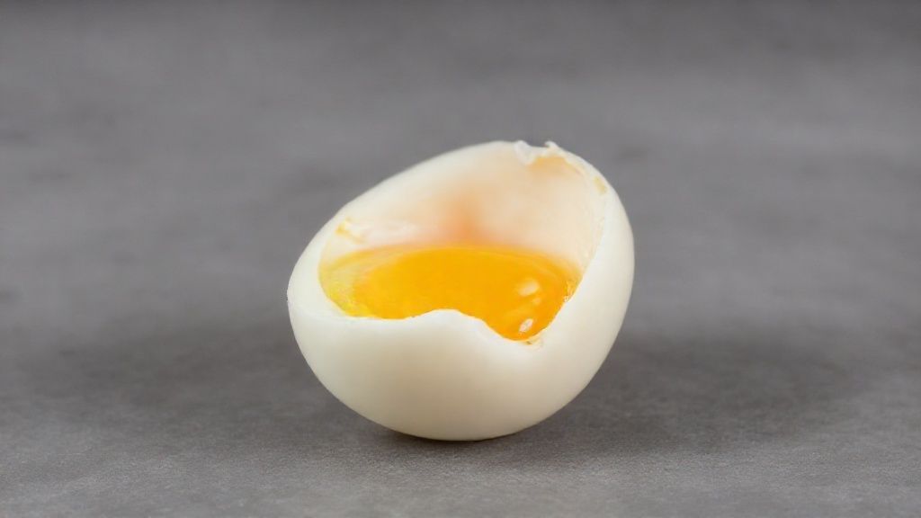 boiled whole egg, grey background