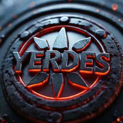 yerdes logo, 3d render, unreal engine 5, cinematic lighting, close up, highly detailed, 8k, sharp focus