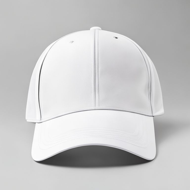 Front shot of a blank white sports hat