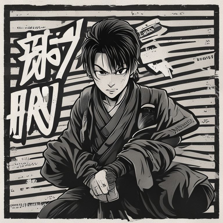 black and white asian text style written "NINJAS"