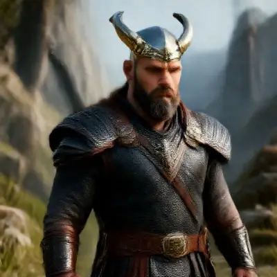 Viking savaşçısı, 3d render, unreal engine 5, natural light, highly detailed, 8k, sharp focus